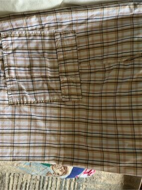 Men's Tan Plaid Casual Shorts
